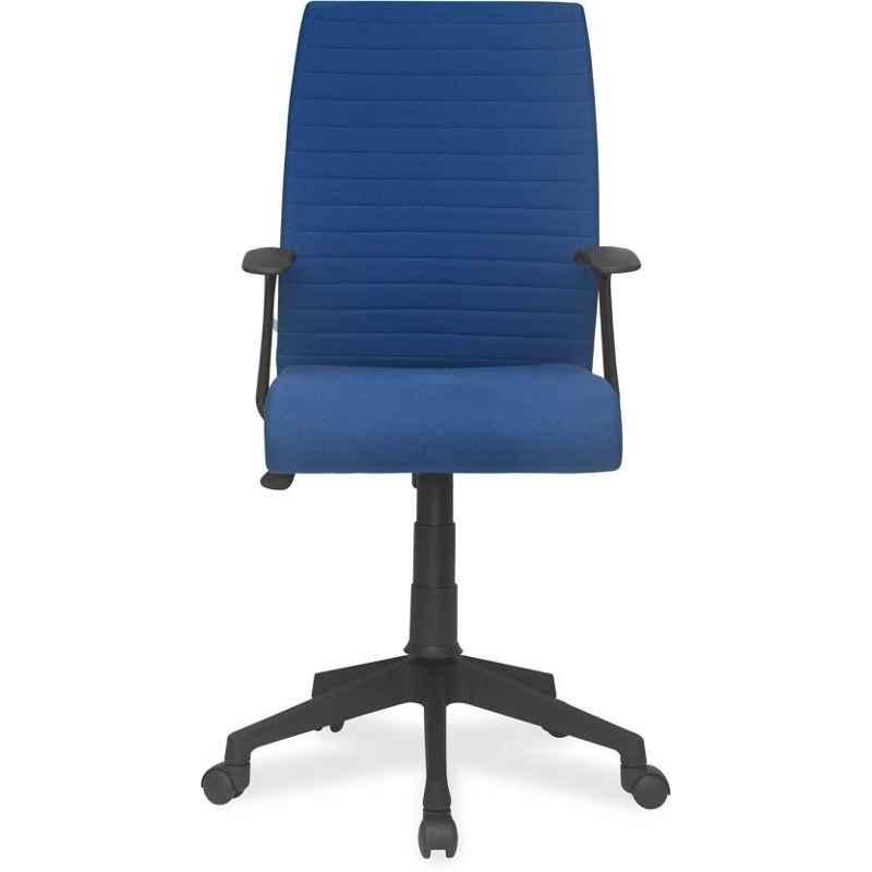 Chair Garage PU Leatherette Blue Adjustable Height Office Chair with Back Support, CG111