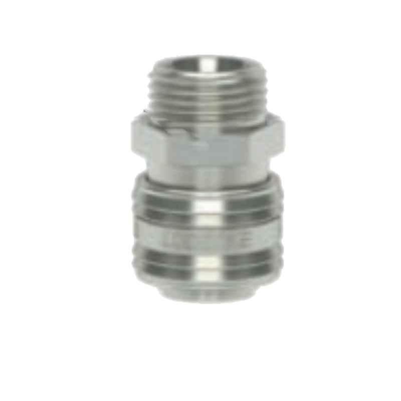 Ludecke ES18AO G1/8 Straight Through Quick Male Thread Connect Coupling