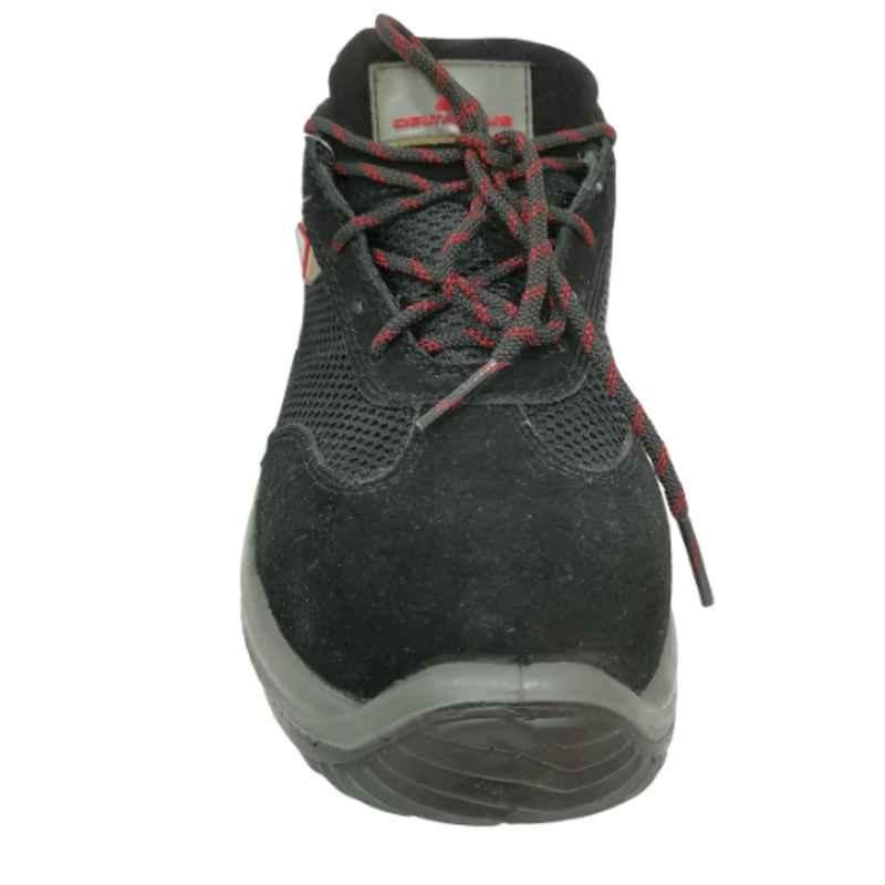 Deltaplus VE Asti S1P Leather & Mesh Black Dual Density Safety Shoes, Size: 41