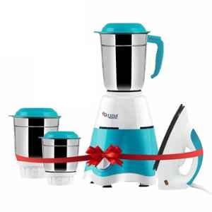 Skystar Supreme Elegant 700W ABS White & Blue Mixer Grinder with 3 Jars & Spectra 750W Dry Iron Combo