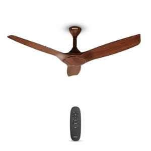 Havells Stealth Air 40W 280rpm 3 Blade Aluminium Walnut Cola Chrome BLDC Celing Fan with Remote Control & 2 Years Warranty, Sweep: 1200 mm