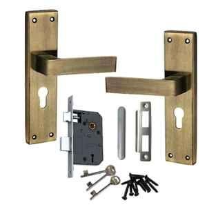 Atom 205mm 6 Lever Antique Finish Mortise Cylindrical Knob Lock Set with 3 Keys, G-11-C.Y.ANT.OSK
