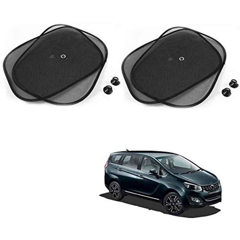 Kozdiko 4 Pcs Black Chipokoo Car Window Sunshade Curtain Set for Mahindra Marazzo, koz_79048