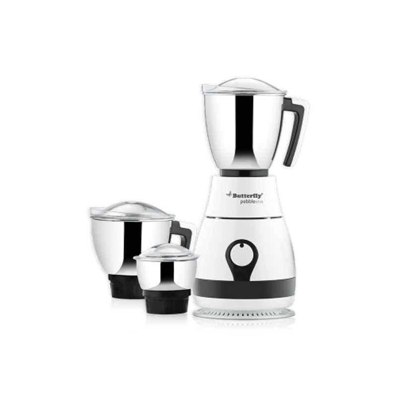 Butterfly Pebble Plus 750W ABS White Mixer Grinder with 3 Jars