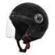 Habsolite HB-TPB01 Tecno Plus Black Open Face Helmet with Retractable Visor & Adjustable Strap, Size: M