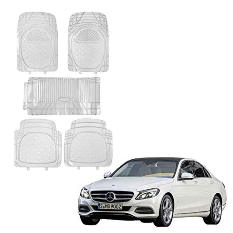 Kozdiko 5 Pcs 6205 Rubber & PVC Clear Car Foot Mat Set for Mercedes Benz C-Class