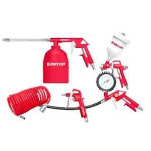 EMTOP 5 Pcs Air Tools Set Including Recoil Hose, Air Washing Gun, Air Spray Gun, Air Tire Inflating Gun & Nitto Type Connector, EATLS0503J