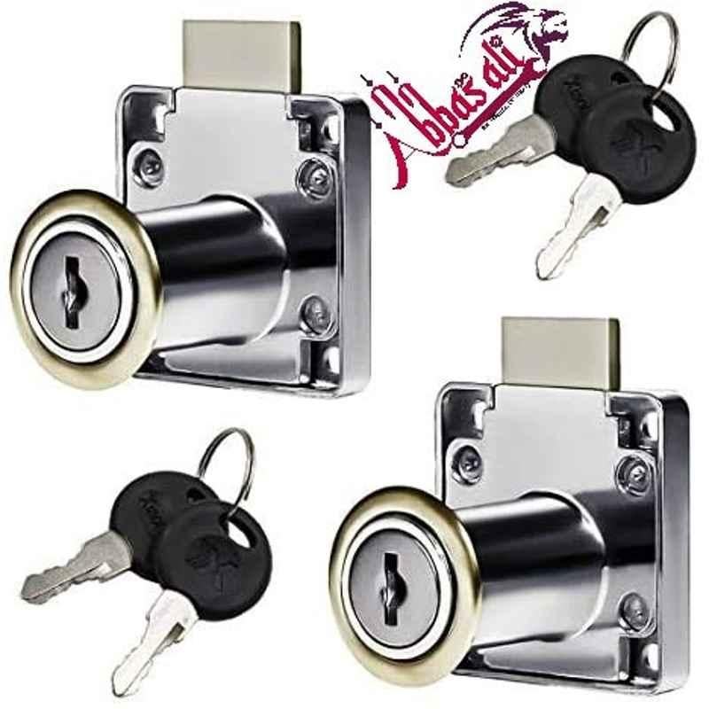 Abbasali 2 Pcs Zinc Alloy Cabinet Lock Set with 2 Keys