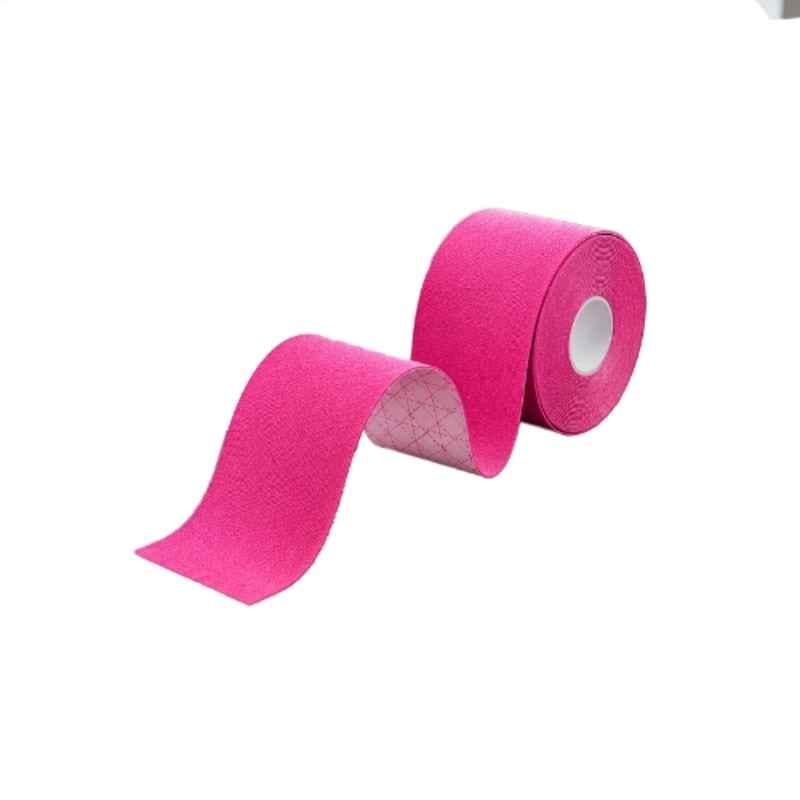 Shopeleven 5mx5cm Cotton Pink Latex-Free Kinesiology Tape
