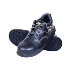 JCB Rumble Apollo Leather Steel Toe Black Safety Shoes, Size: 7