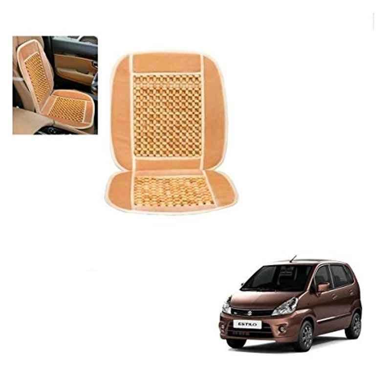 Buy Kozdiko Wooden Bead Seat with Beige Velvet Border for Maruti