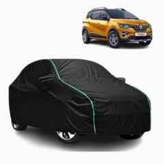 Aarex Auto Polyester Black 100% Waterproof Car Body Cover with Mirror Pocket & Bottom Elastic Triple Stitched for Renaults Triber (2015-2026) Model