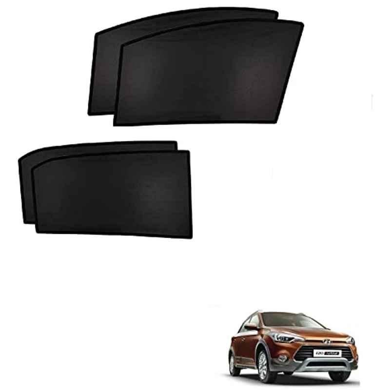 Kozdiko 4 Pcs Custom Fit Non Magnetic Curtains Mesh Car Sun Shade Set for Hyundai I20 Active