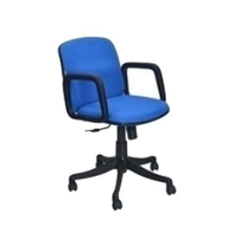 Master Labs Mesh Fabric Blue Revolving Chair with Fixed Arm, MLF-160