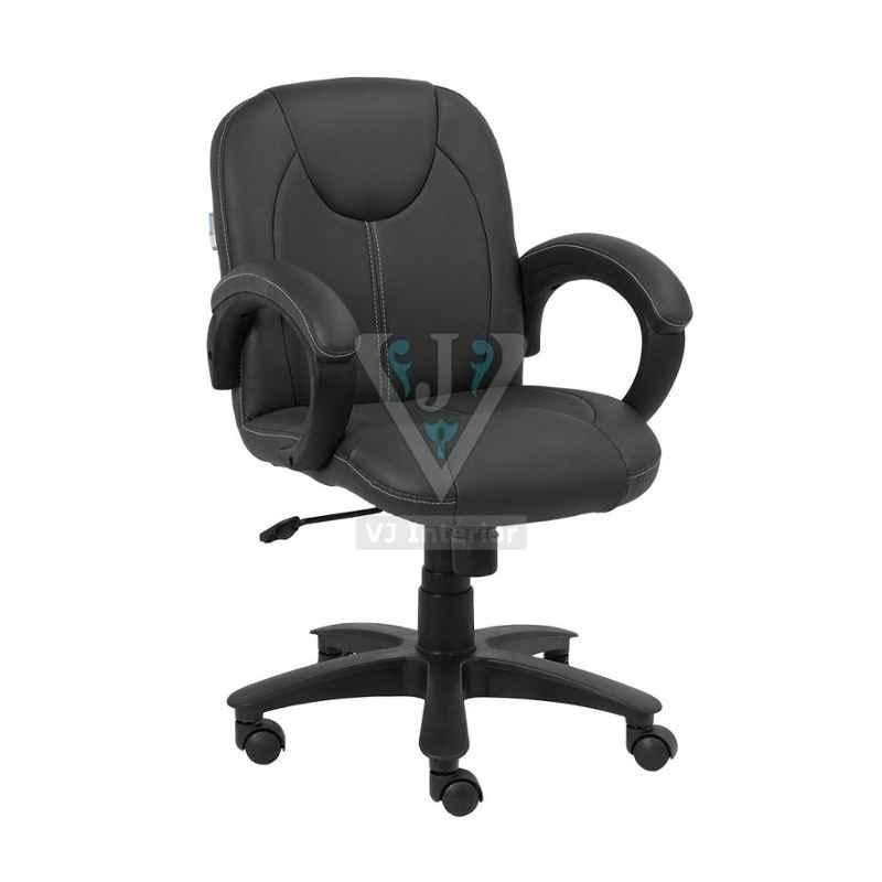 VJ Interior 17 inch Black Low Back Office Chair, VJ-1305 Black