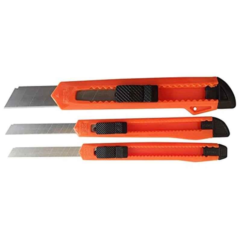 Regent 3Pcs Plastic Red Box Cutter Utility Knives Set