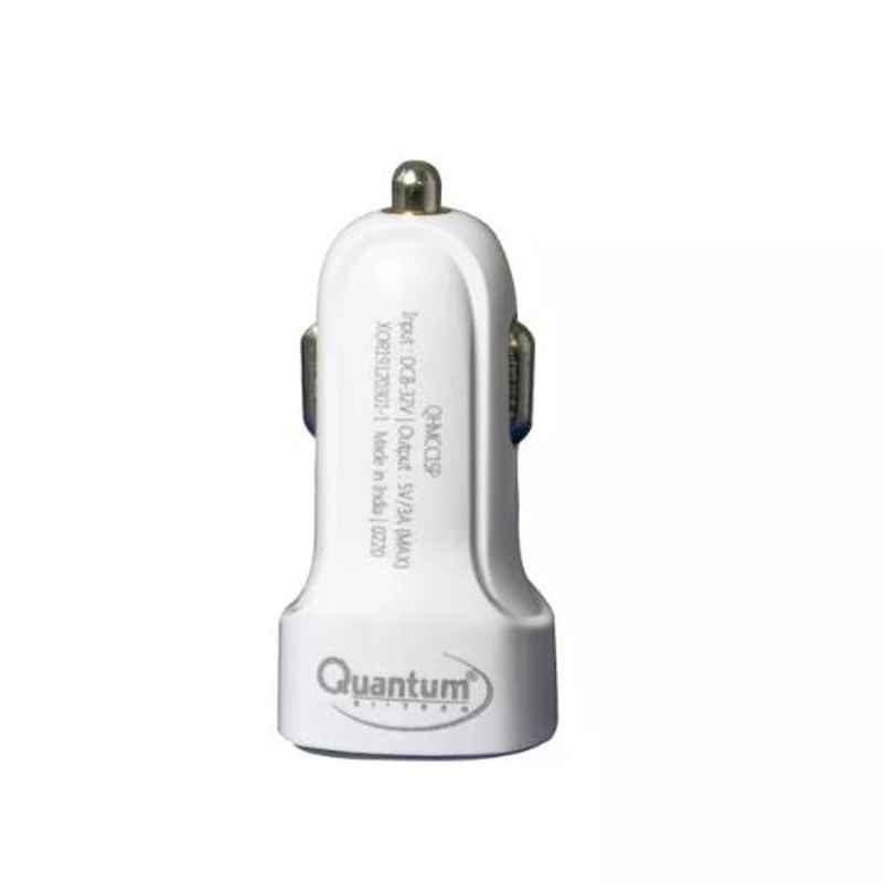 Quantum QHM15P White Car Charger 3.1A 2U