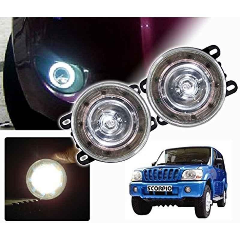 Kozdiko 2 Pcs 9 LED DRL Car High Power Fog Light for Mahindra Scorpio Old