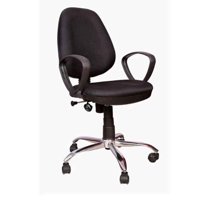 Dicor Seating DS48 Seating Fabric Black Low Back Office Chair (Pack of 2)