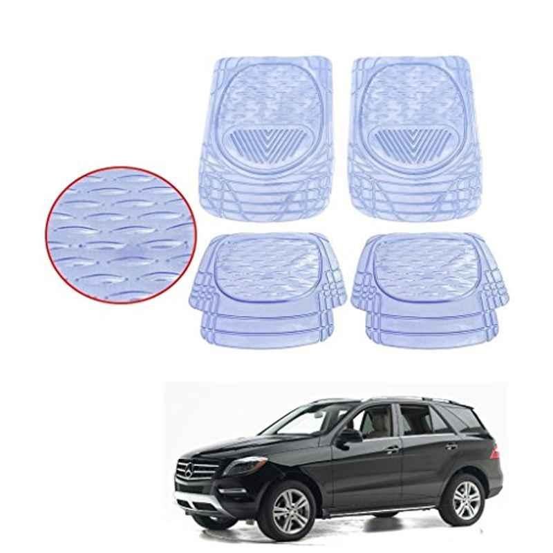 Kozdiko 4 Pcs 6204 PVC & Rubber Clear Car Foot Mat Set for Mercedes Benz M-Class