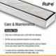 Ruhe 24x3 inch 304 Grade Stainless Steel Tile Insert Shower Drain Channel for 13mm Tile, 16-0203-03