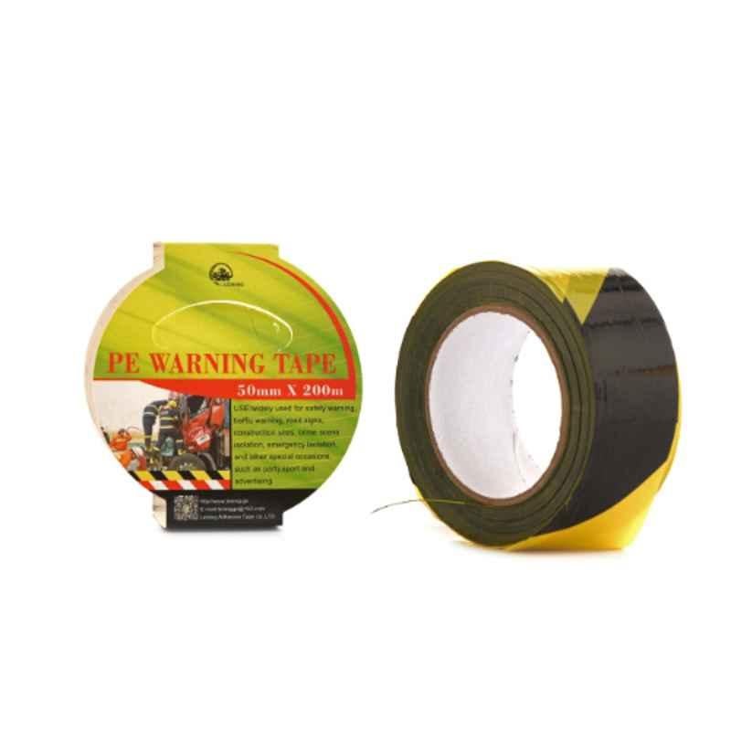 Darit ES-22 50mm Yellow & Black Polyethene Non Adhesive Warning Tape, Length: 200 m