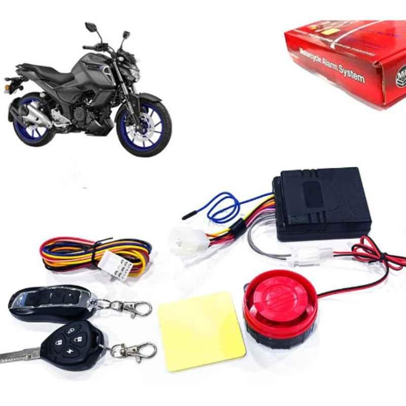 Auto Pearl 12V Black Two-Way Anti Theft Motorcycle Alarm Kit with 2 Pcs Remote for FZ S V3.0 FI