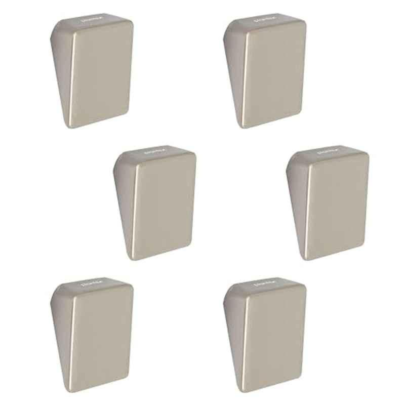Plantex Knobs for Drawers/Square Drawer Knobs for Cabinets/Pull-Push Knobs for Kitchen/Bedroom Drawer (Pack of 6) SH-331, Satin White