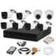 CP Plus 2.4MP White & Black 6 Pcs Outdoor, 2 Pcs Indoor Camera, 8 Channel DVR & Hard Disk Kit with All Accessories, 8CHDVR-6B-2D-20