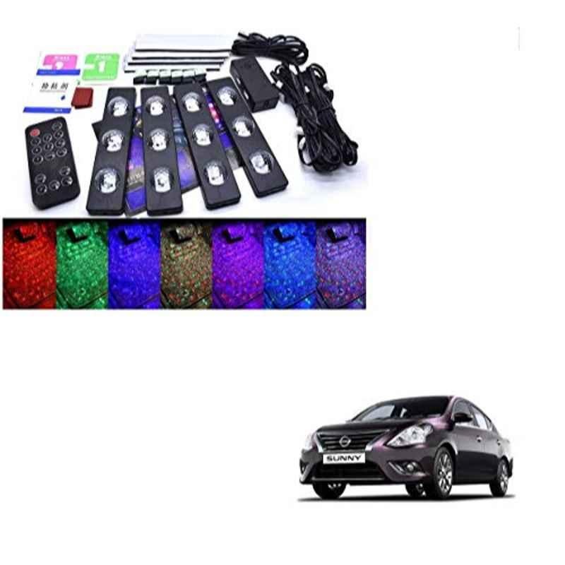 Kozdiko 4 Pcs Plastic LED Car Starlights Kit with 7 Different Colors for Nissan Sunny