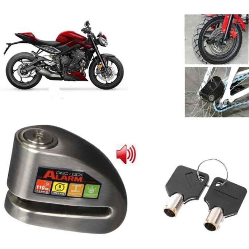 Auto Pearl Steel Black Anti-Theft Alarm Disc Brake Lock for Street Triple RS, Lock_639