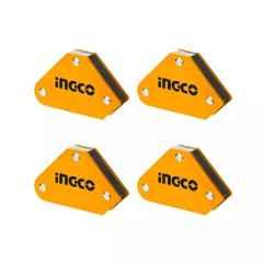 Ingco 45deg, 90deg & 135deg Angle Magnet & Steel Magnetic Welding Holder Set, AMWH4001