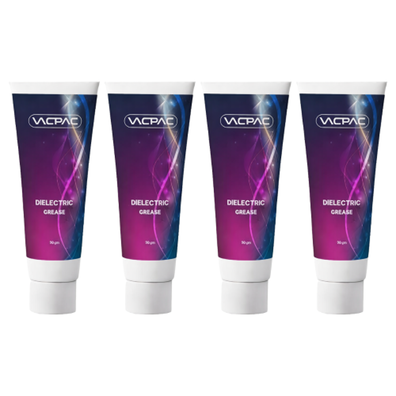 VAC PAC 50g Dielectric Premium Silicone Grease for Electrical Protection & Sealing (Pack of 4)