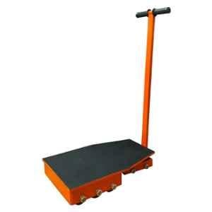 Voltz 24 Ton Alloy Steel Orange Industrial Cargo Trolley with Handle, VZ-CRD-24