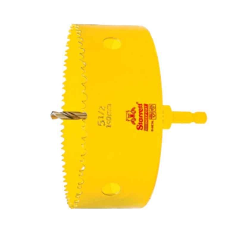 Starrett Deep Cut 140mm Yellow Bi Metal Hole Saw with Arbor, ADCH0512