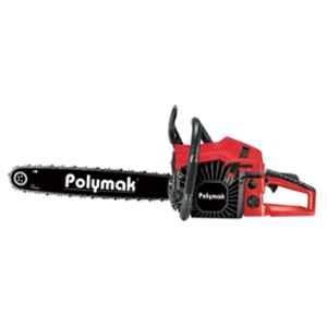 Polymak 22 inch 3.35HP 62cc Heavy Duty Petrol Chain Saw for Forestry, Tree Felling & Professional Wood Cutting, CM-GSC22-62MS