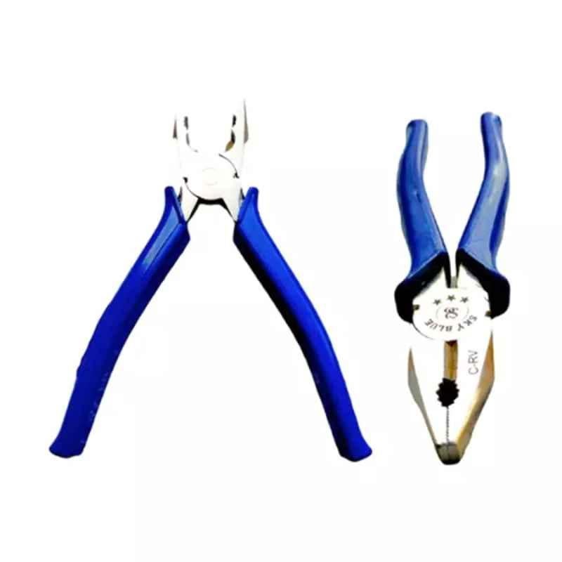 Sky Blue 2 Pcs 7.8 inch Lineman Plier Combo, SBE_PLIER_COMBOS_COMBO_018