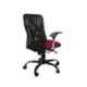 Modern India Leatherette Black & Maroon High Back Mesh Office Chair, MI202 (Pack of 2)