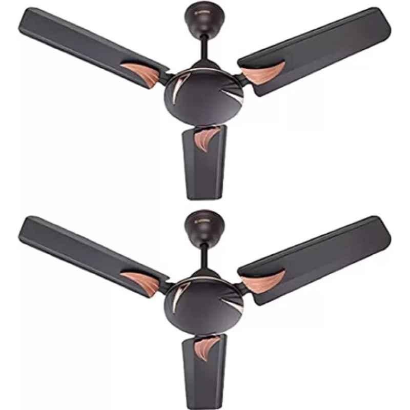 Candes Arena 50W Coffee Brown 3 Blade Ultra High Speed Ceiling Fan, Sweep: 900 mm (Pack of 2)