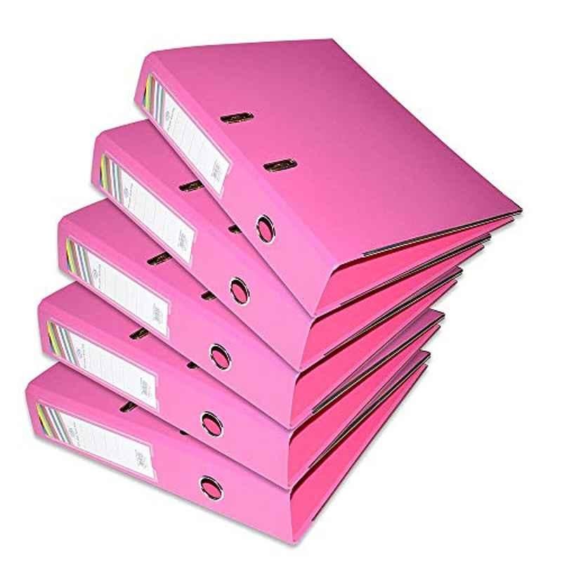 FIS 8cm F/S Pink Lever Arch File, FSBF8PPIFN10 (Pack of 10)