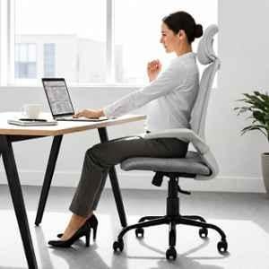 Cellbell Swift Mesh High Back Grey Ergonomic Chair, CBFCLUX0274