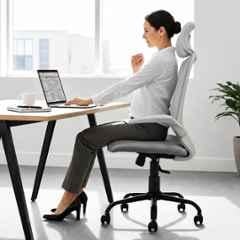 Cellbell Swift Mesh High Back Grey Ergonomic Chair, CBFCLUX0274