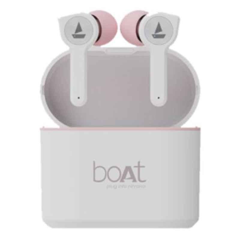 boAt Airdopes 402 White Bluetooth Earbuds with Mic