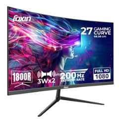 Foxin Phantom 27 inch 1920x1080p FHD Black 1800R Curved LED Gaming Monitor with RGB Backlight & Built-in Speakers