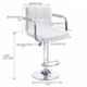 MBTC Cadbury 113kg White Bar Stool Chair with Handrest for Kitchen & Cafeteria