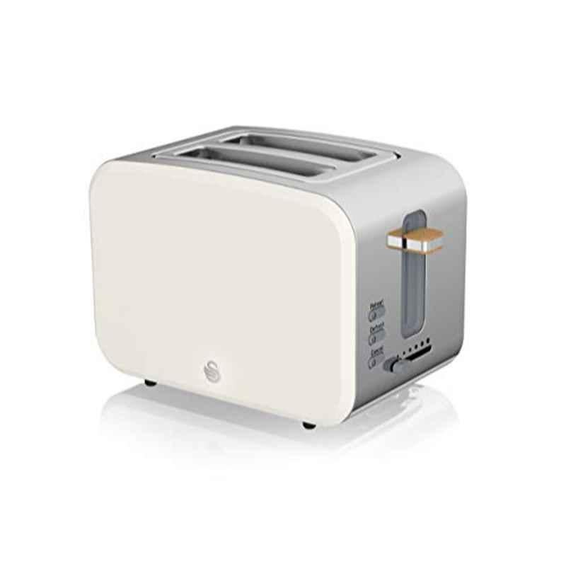 Swan ST14610WHTN 900W Stainless Steel White 2 Slice Nordic Toaster