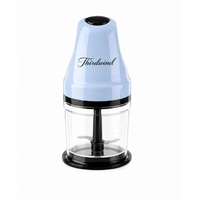 Thirdwind Bullet 350W 0.75 Litre Plastic Blue Electric Chopper with 1m Cord & Copper Motor