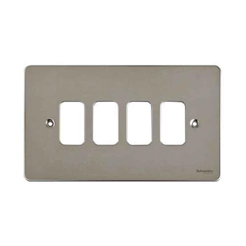 Schneider Electric Zencelo India 4 Module Surround and Gridplate , IN8404C (Pack of 10)