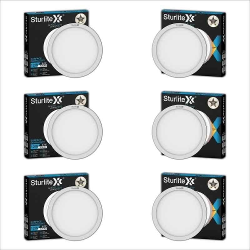 Sturlite S-FIT 12W 960lm Cool White Round LED Surface Light (Pack of 6)