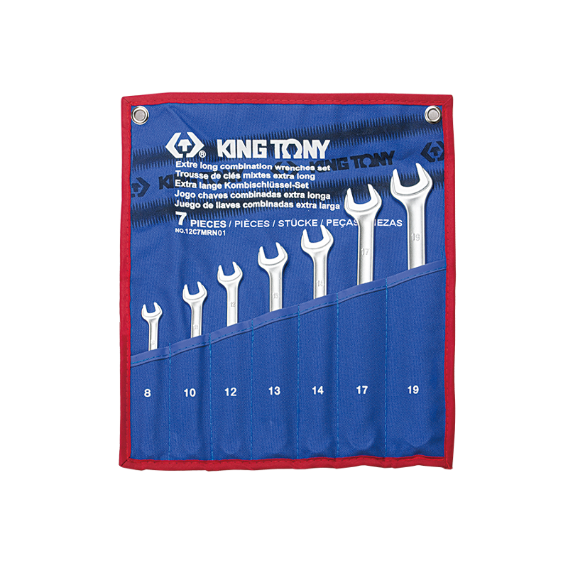 King Tony 7 PCS Ultra-Light & Long Combination Wrench Set, 12C7MRN01